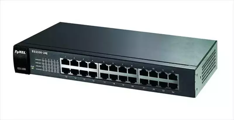 Zyxel ES1100-24E 24 Port, MegaBit, Yönetilmez, Fast-Ethernet, Sessiz Switch